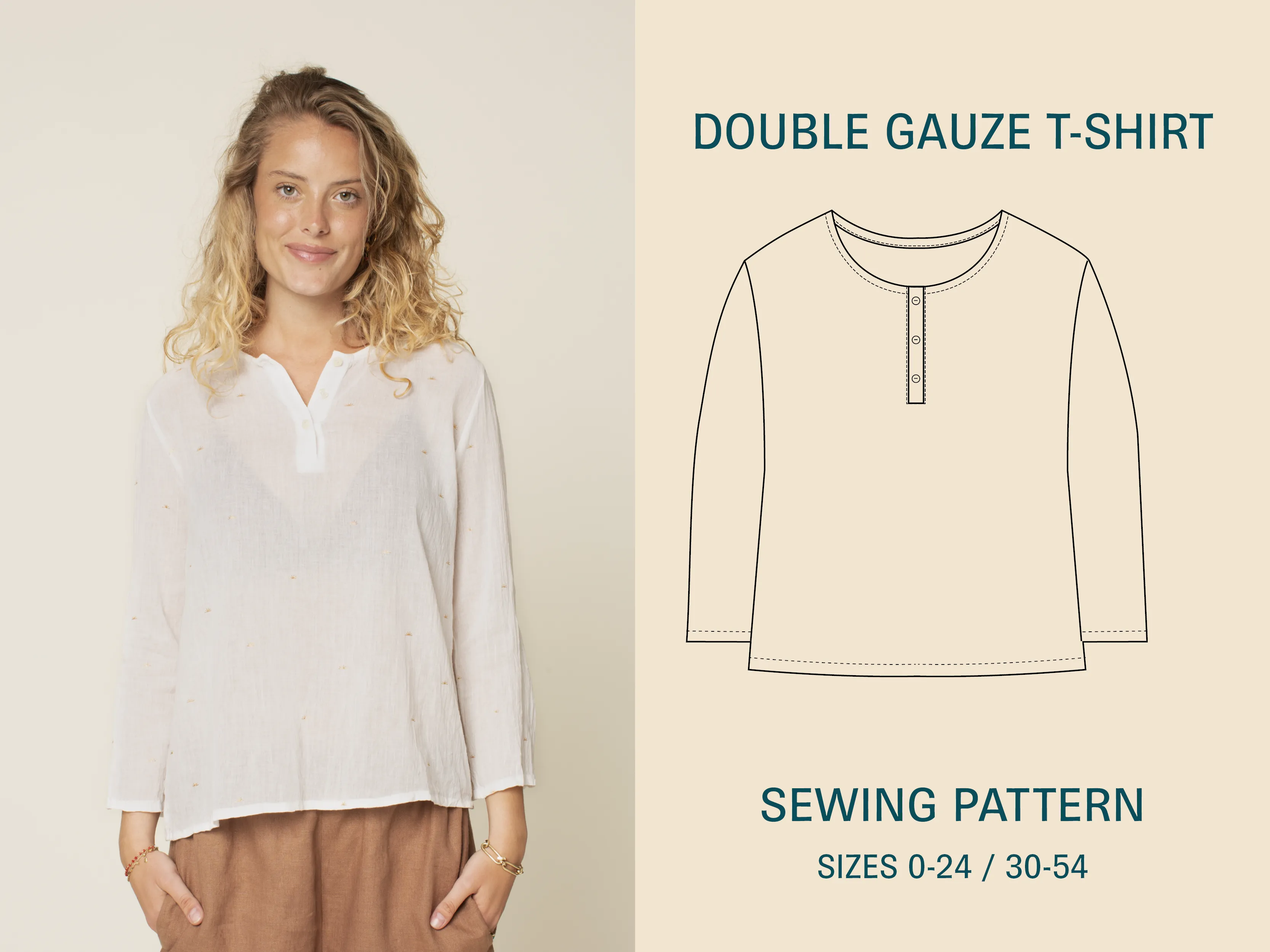 Double Gauze T-shirt Sewing Pattern