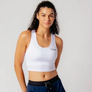 Drift™ Crop Singlet w/ Built in Bra - White