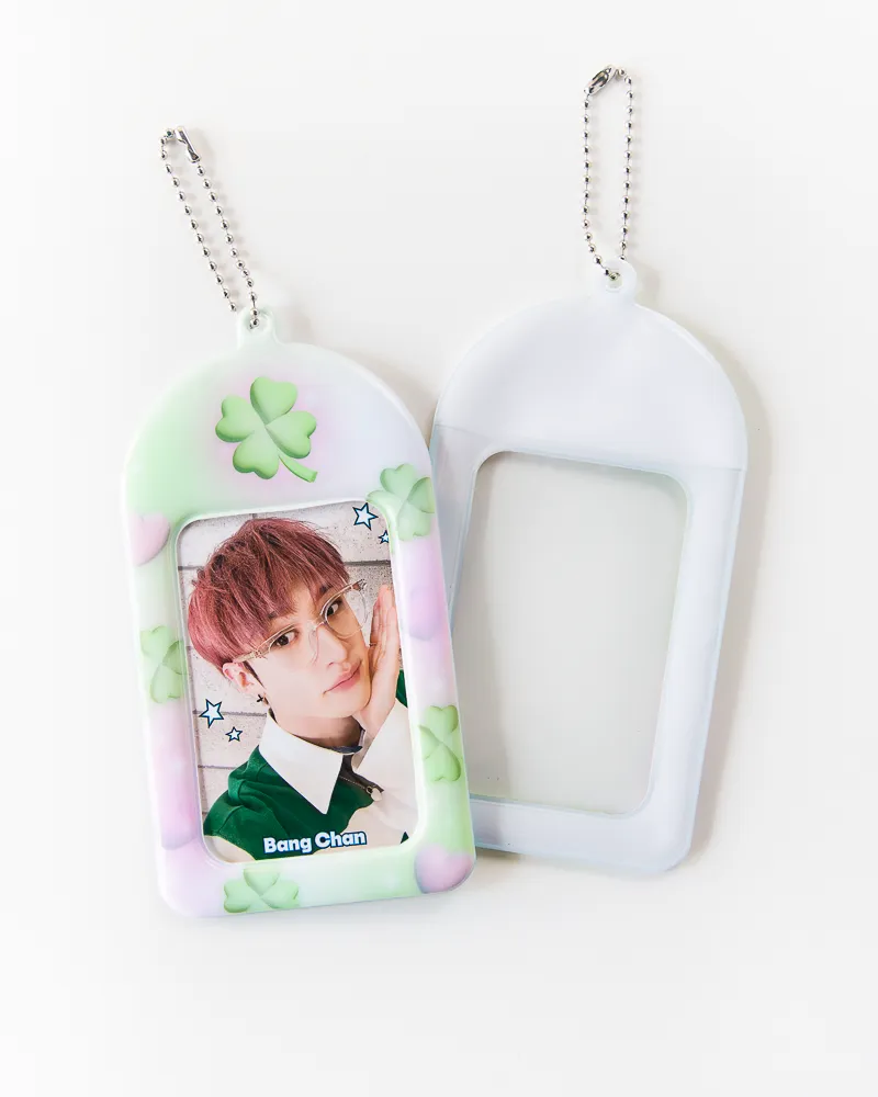 DUCKY WORLD Clover Heart Photocard Holder Keyring