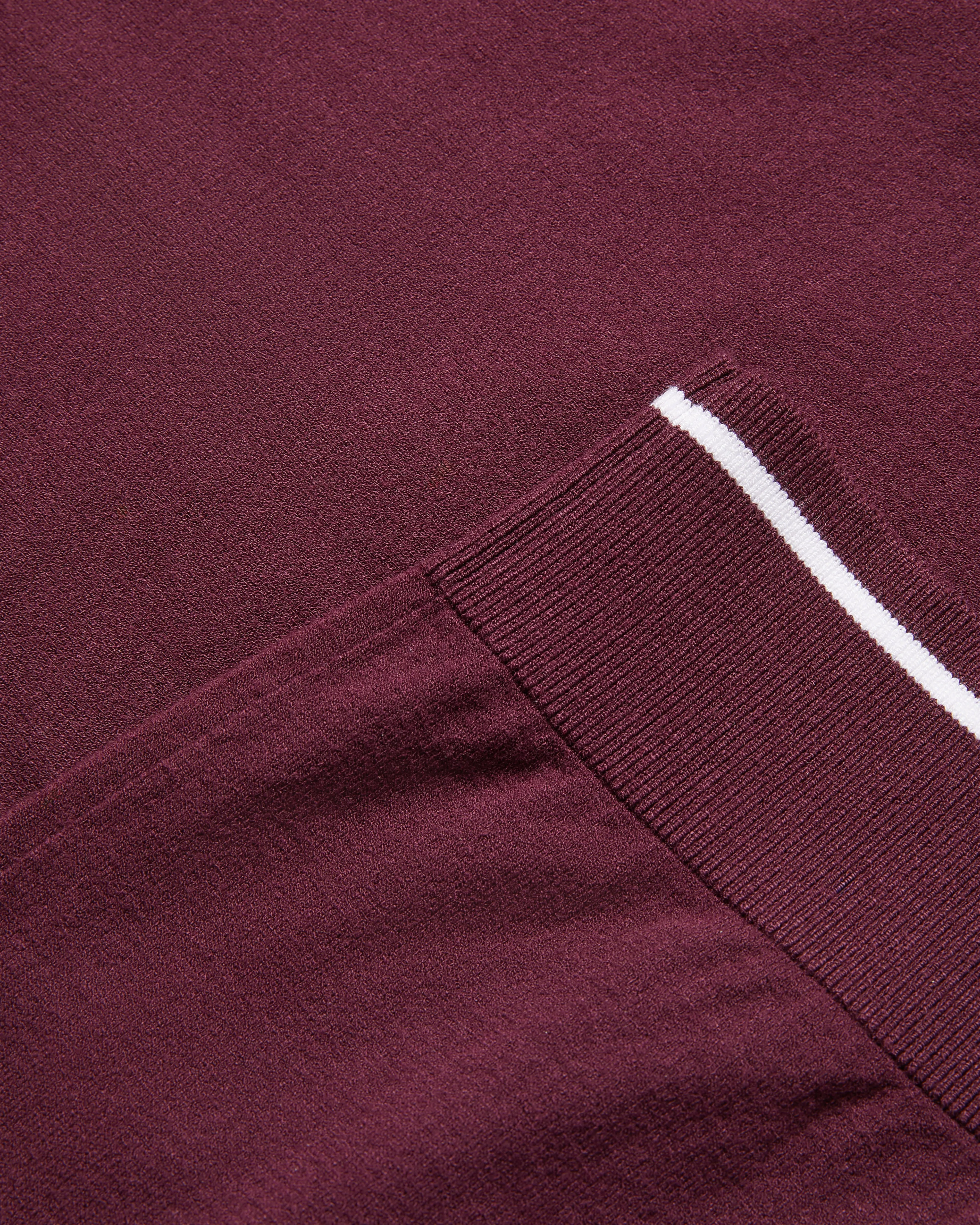 Dunow Ss Pointelle Diamond Polo Maroon