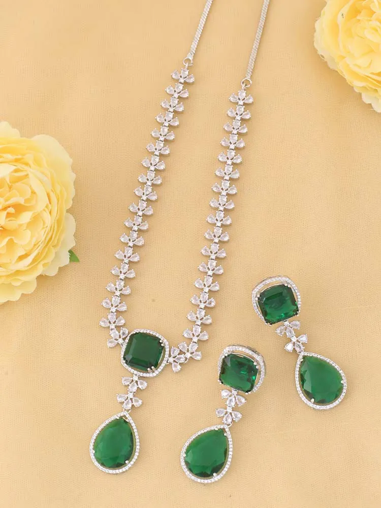 Emerald  Damaris Zirconia Jewellery Set