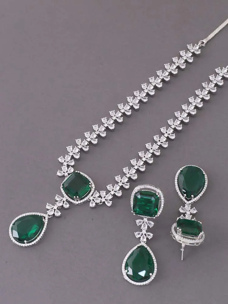 Emerald  Damaris Zirconia Jewellery Set