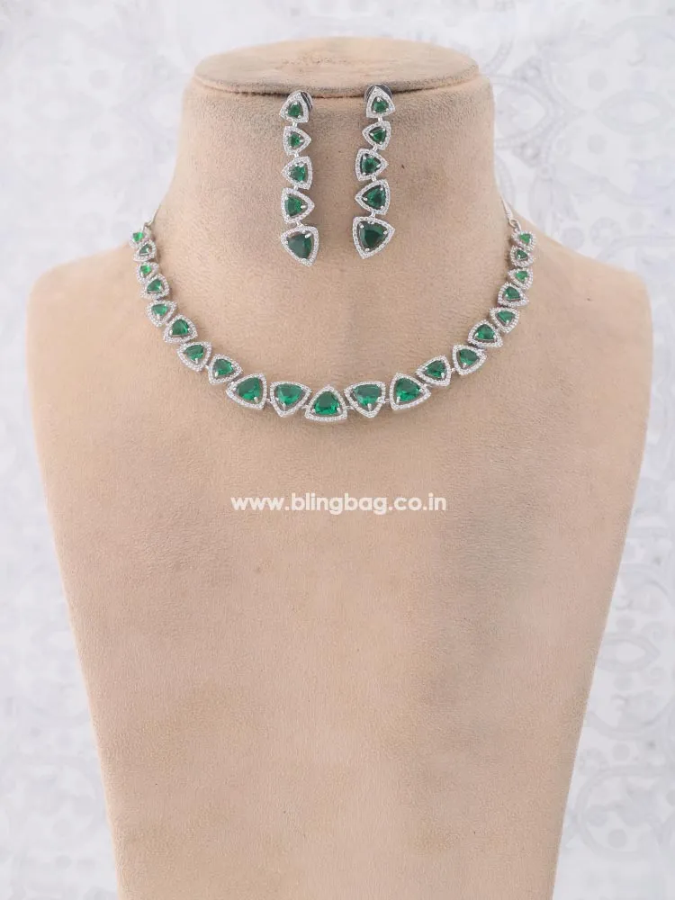 Emerald  Elisheba Zirconia Jewellery Set