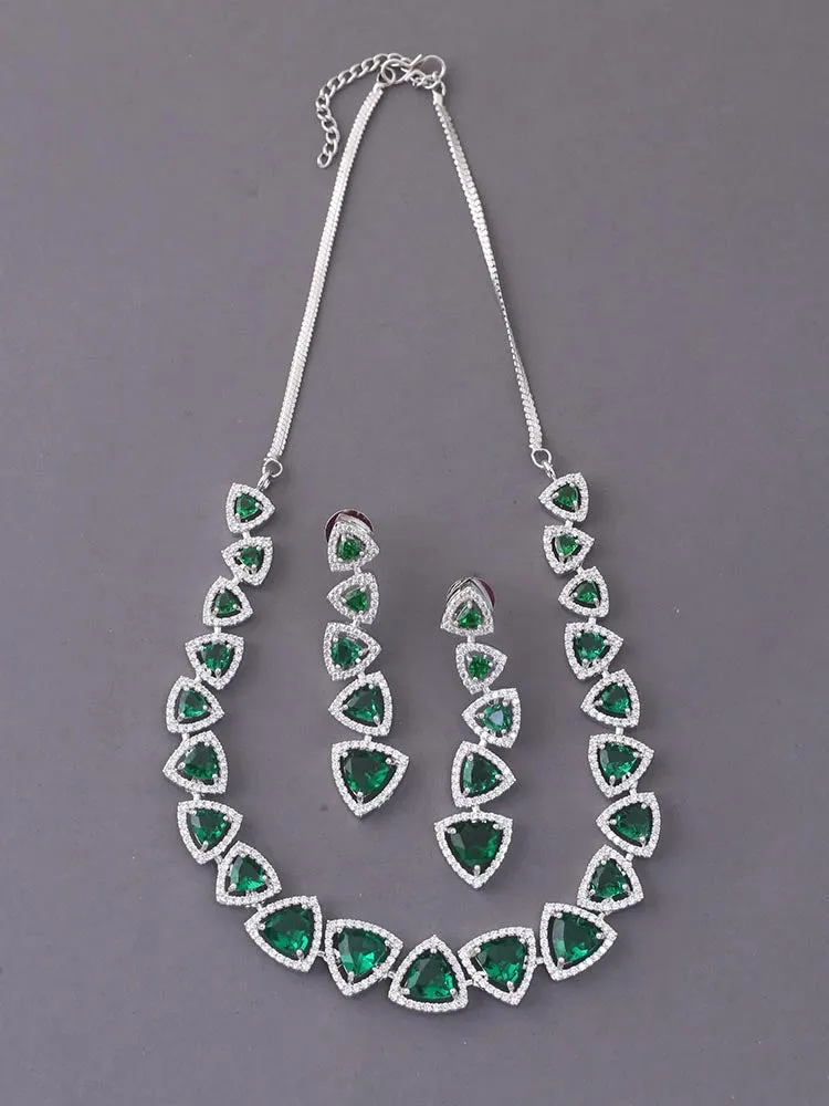 Emerald  Elisheba Zirconia Jewellery Set