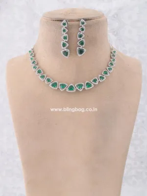 Emerald  Elisheba Zirconia Jewellery Set