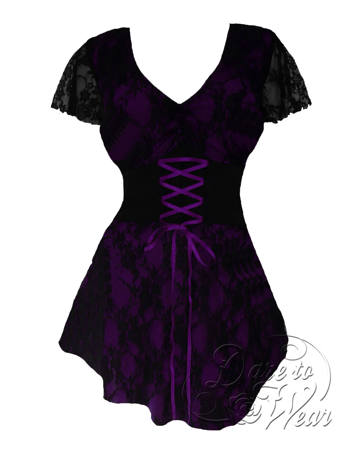 Enchantress Witch Costume with Sweetheart Top, Purple