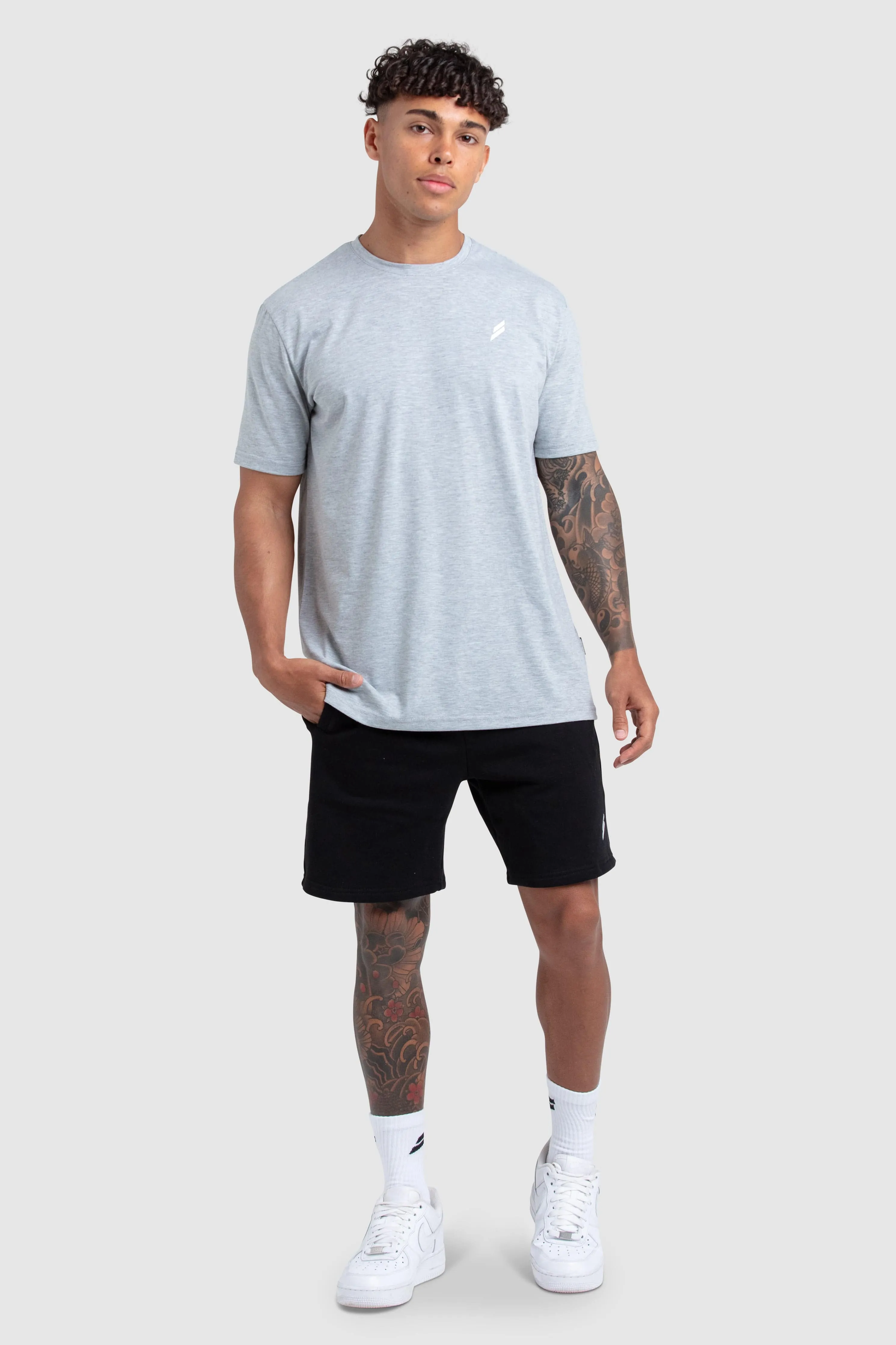 Essential Regular Fit Tee - Grey Marl