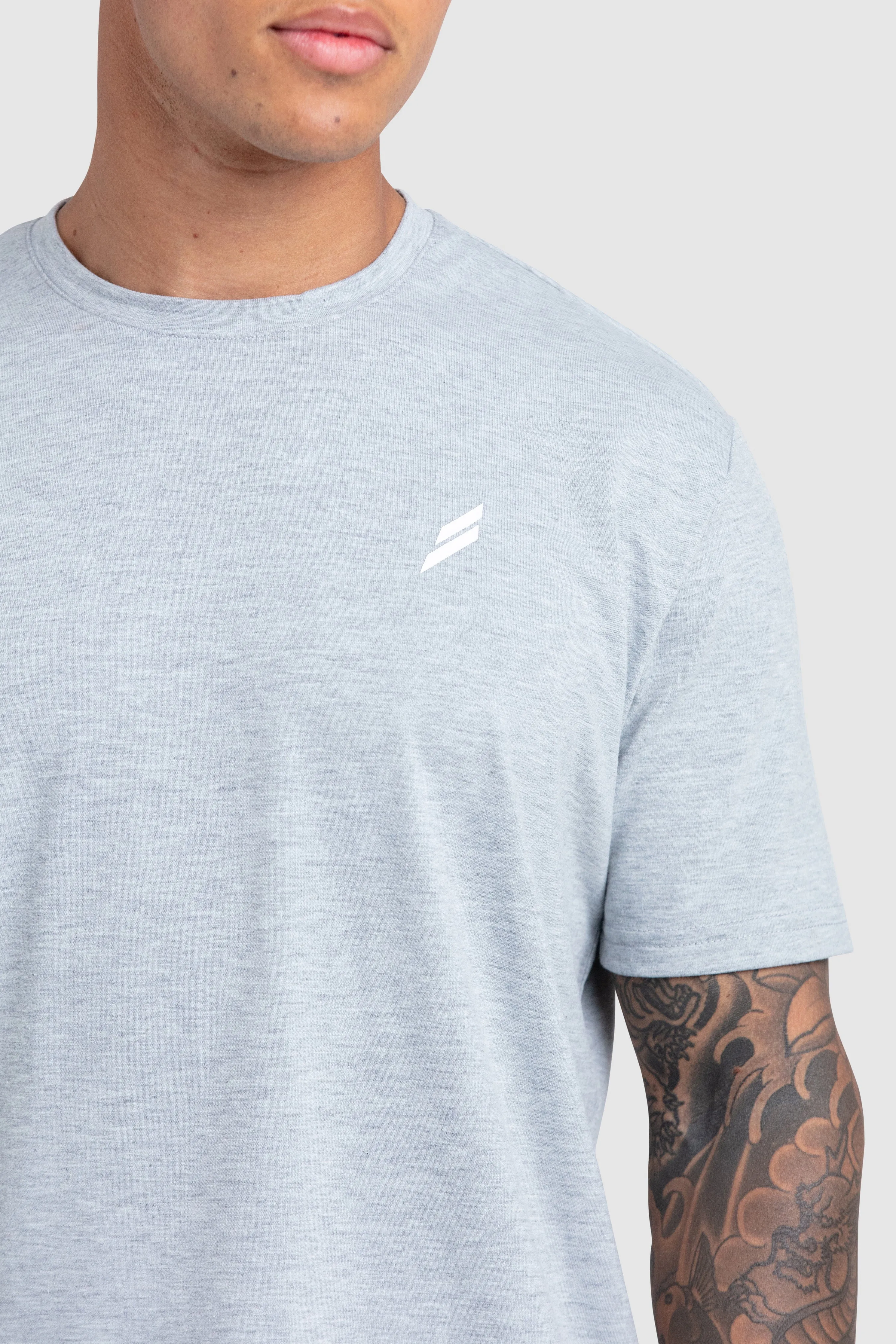 Essential Regular Fit Tee - Grey Marl