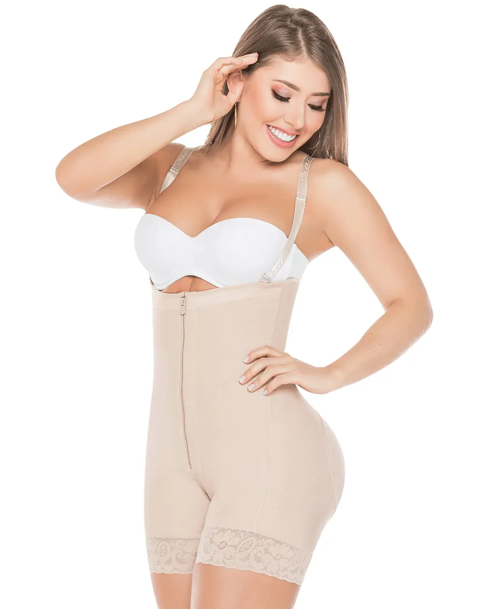 Fajas Salome Strapless Mid Thigh Body Shaper for Women