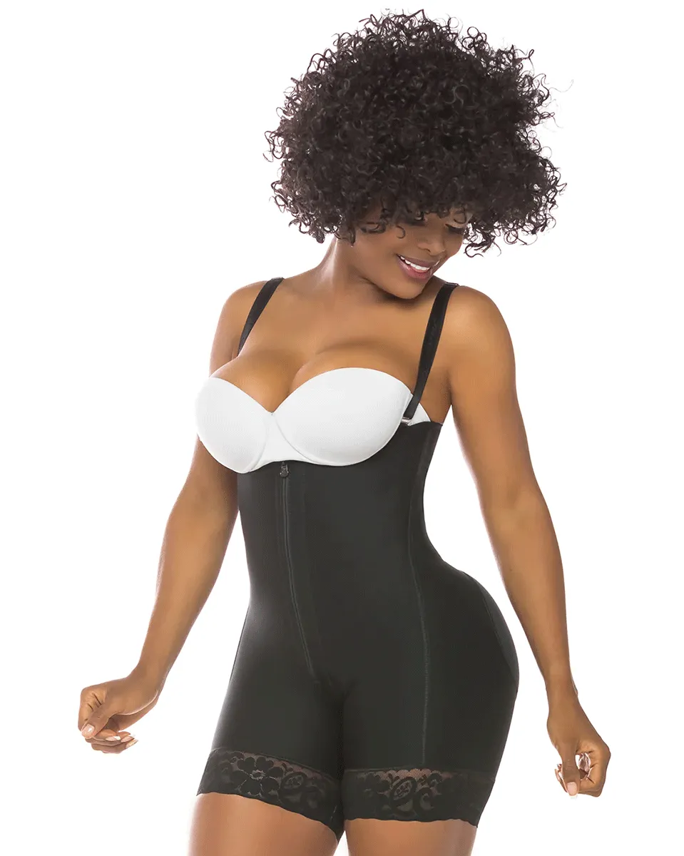 Fajas Salome Strapless Mid Thigh Body Shaper for Women