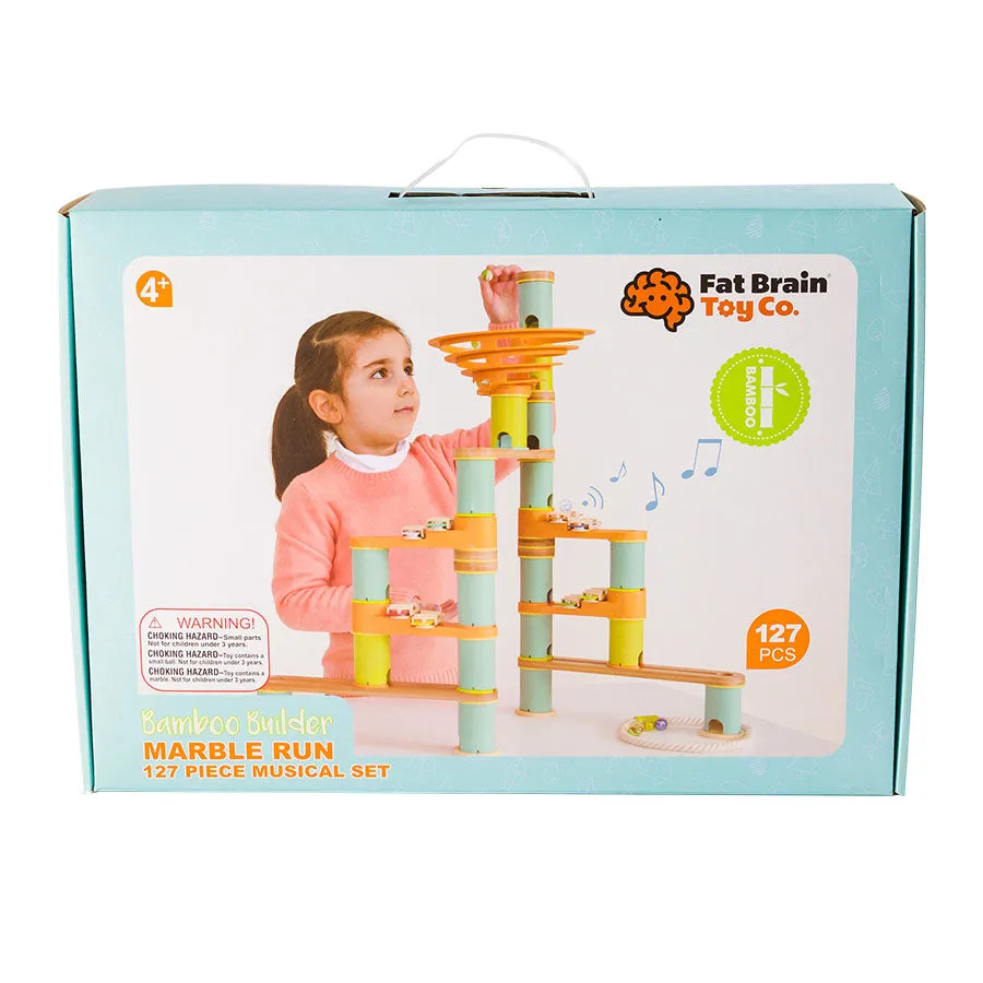 Fat Brain Bamboo Marble Run 78pc Set