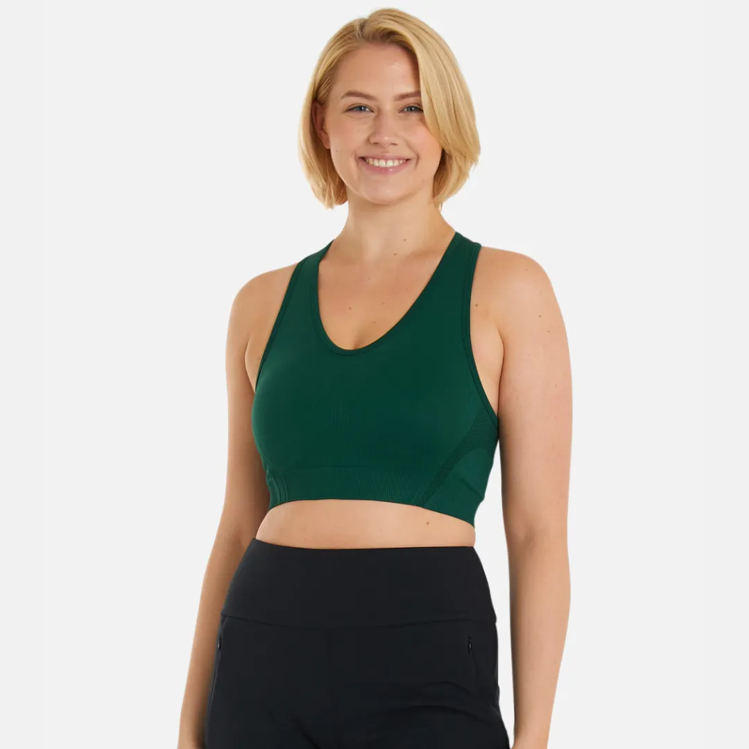 FitPink Seamless Sports Bra in Forest Green