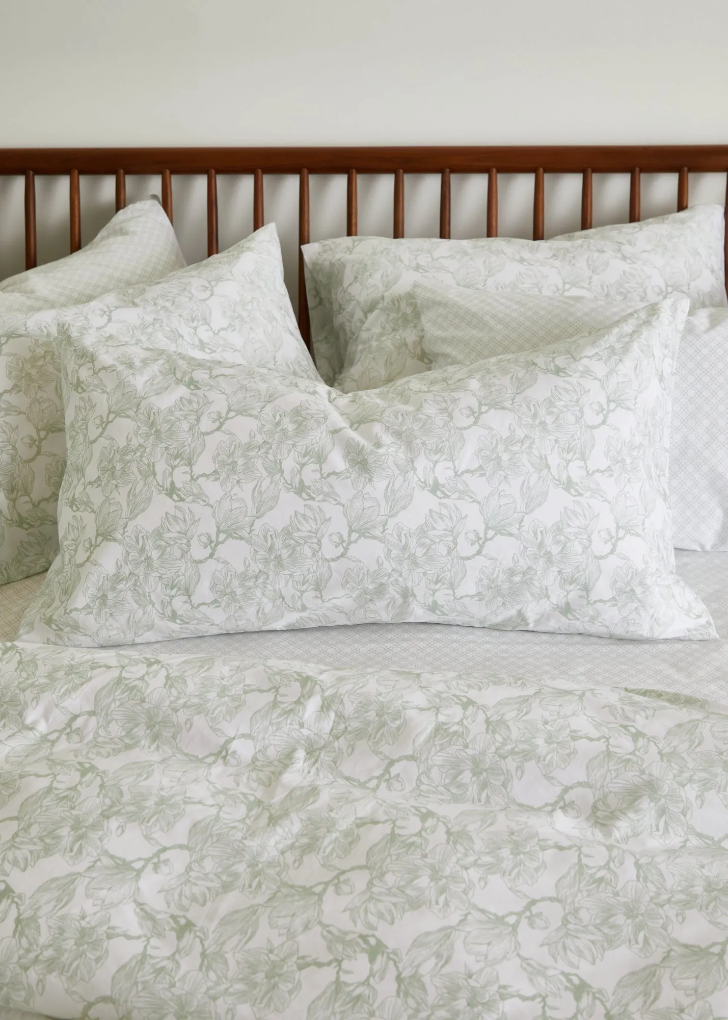 Foxford Sage Magnolia King Pillowcase Set