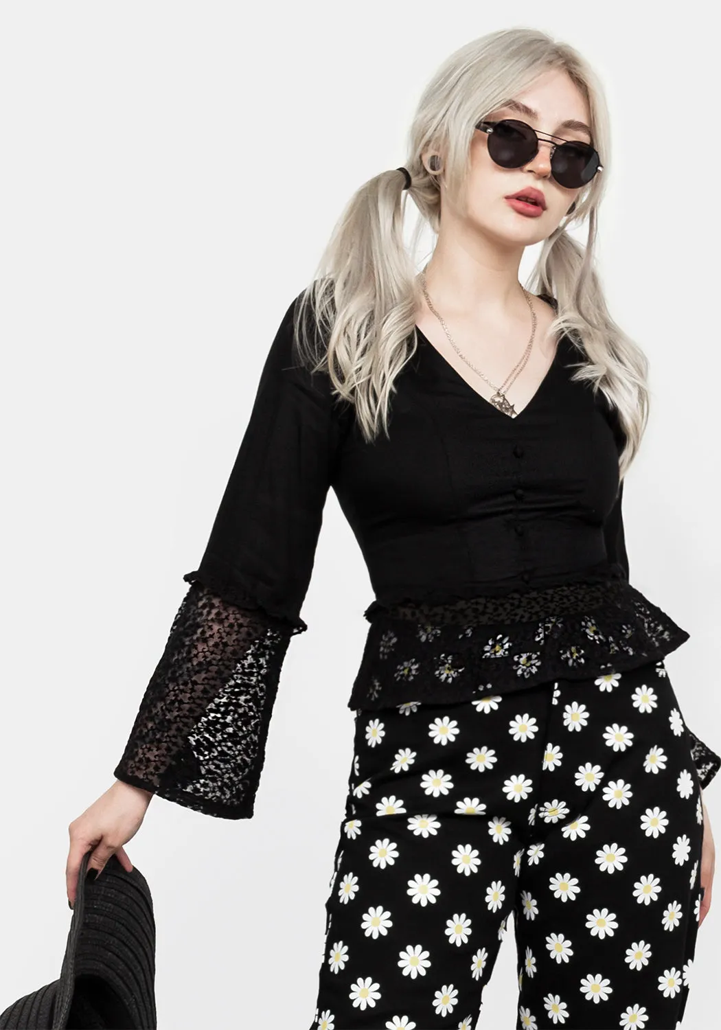 FREYA FLUTE SLEEVE TOP