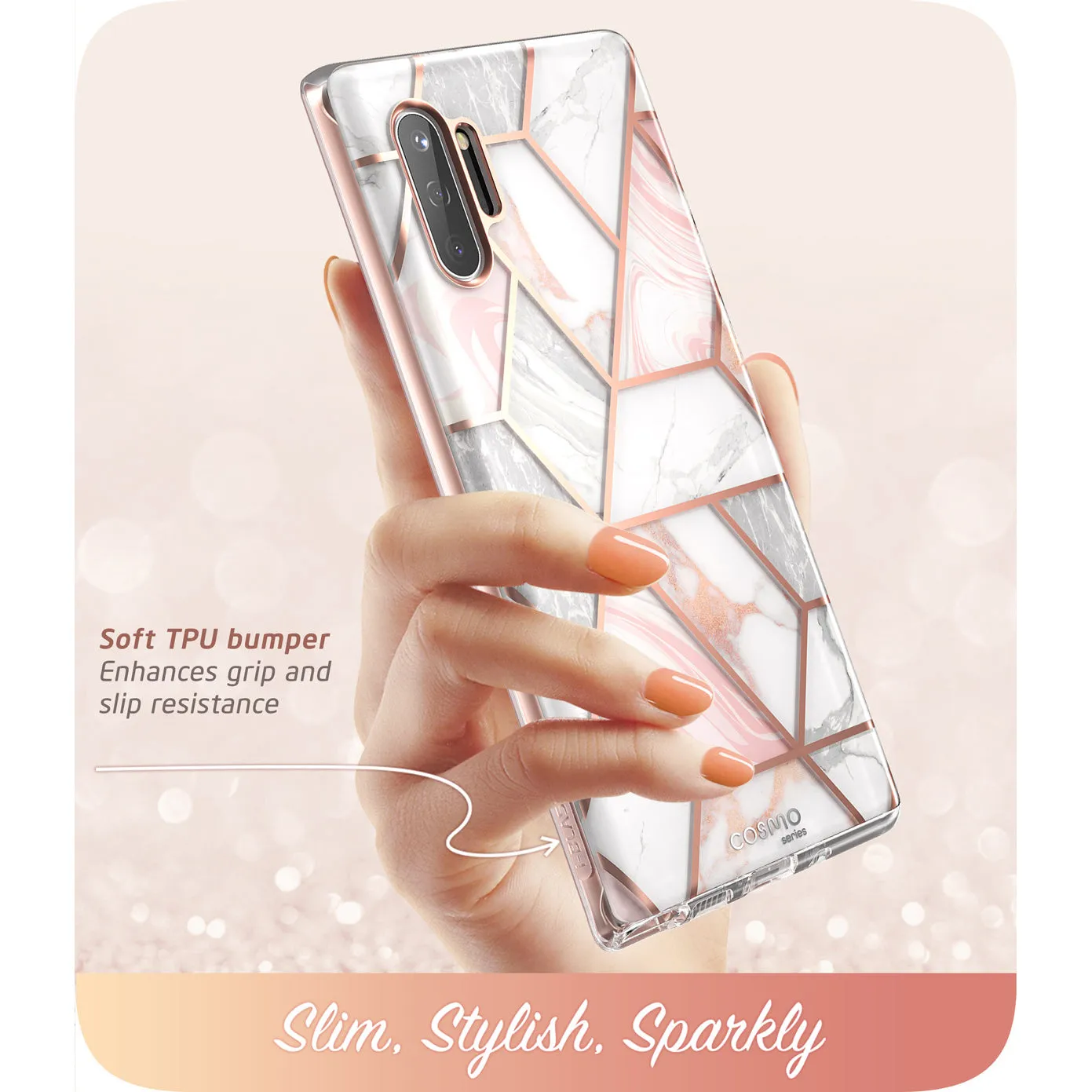 Galaxy Note10 Cosmo Case - Marble Pink