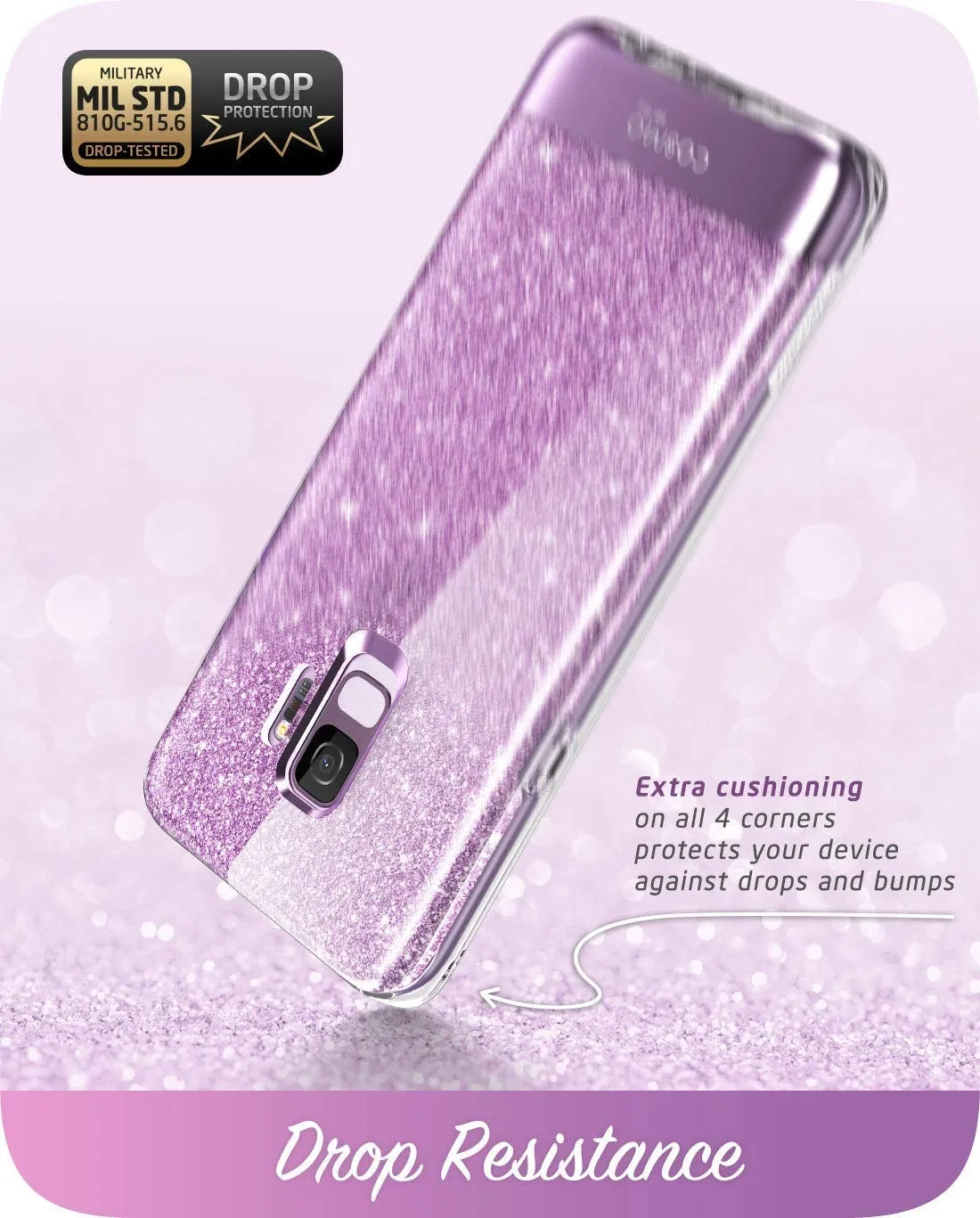 Galaxy S9 Cosmo Case - Glitter Purple