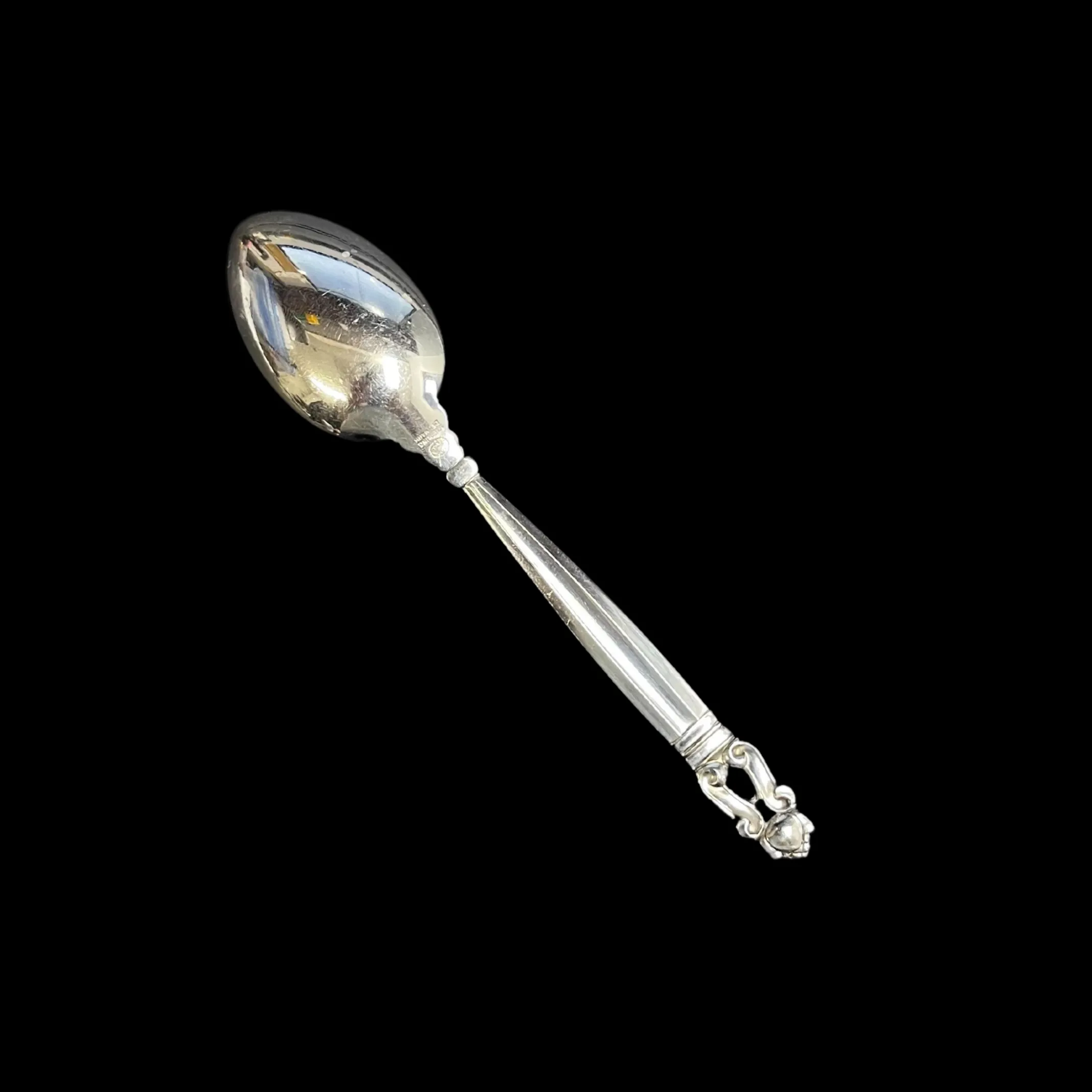 Georg Jensen Acorn 925 Sterling Silver Small Teaspoon