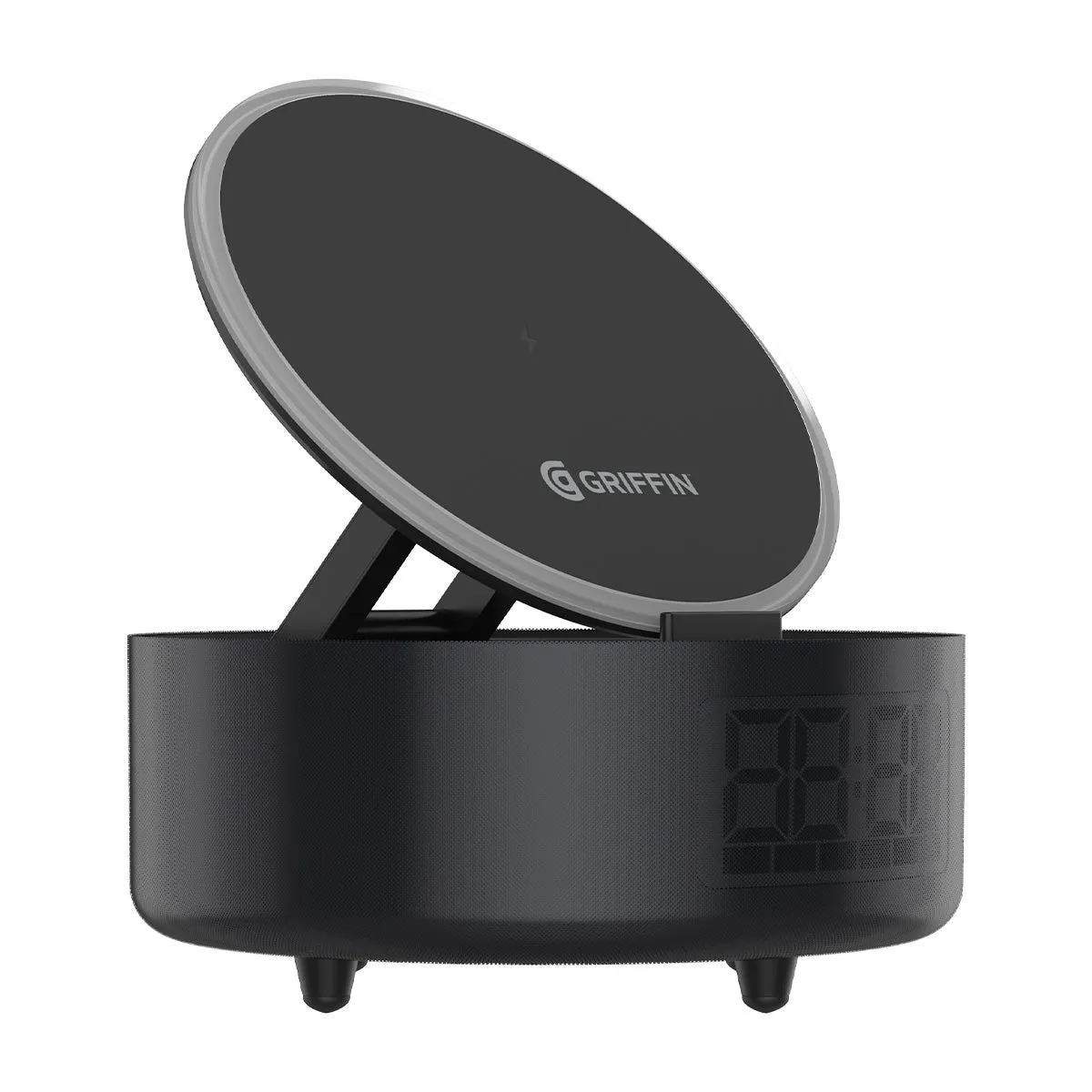 Griffin 15W Wireless Alarm Clock Charging Dock with Bluetooth Speaker