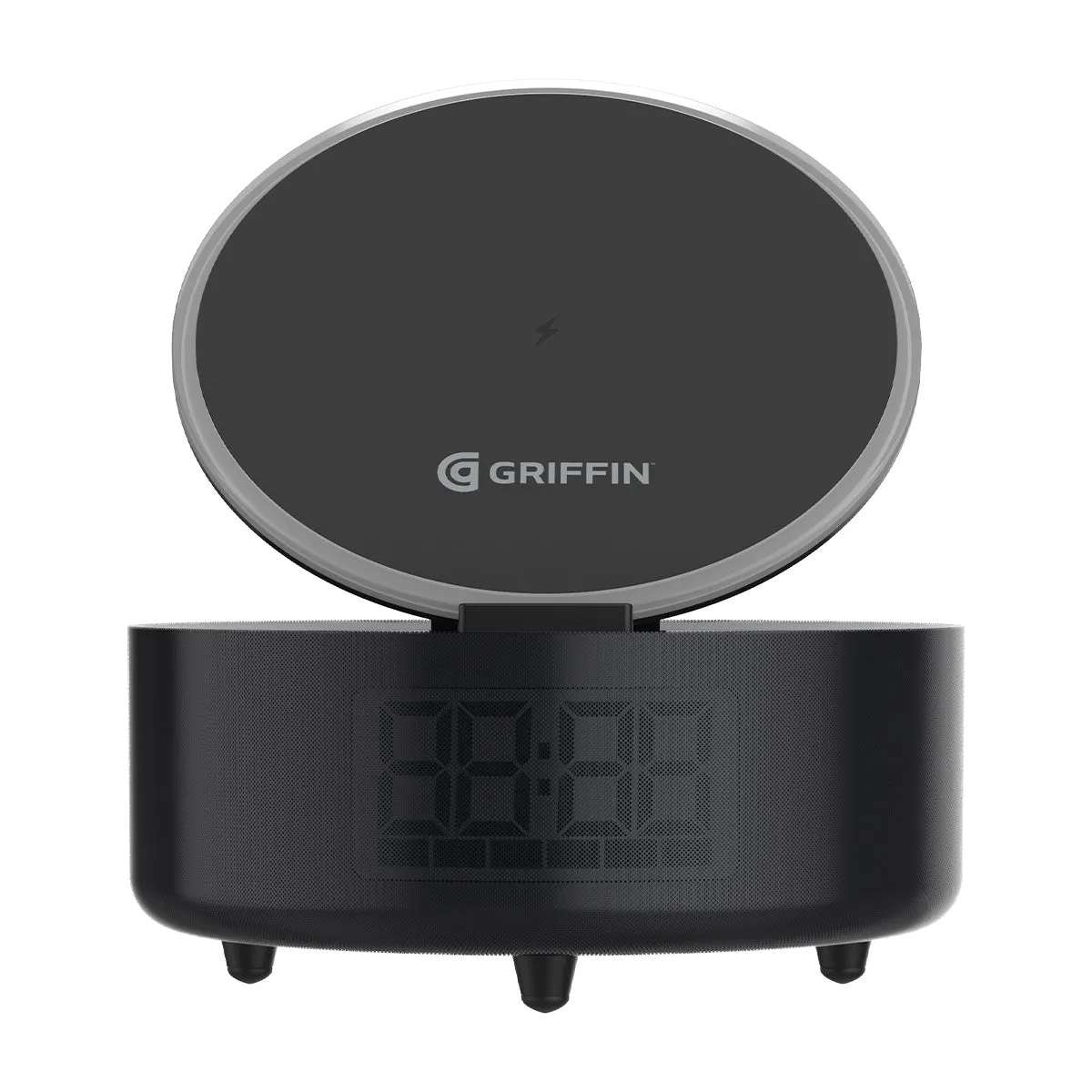 Griffin 15W Wireless Alarm Clock Charging Dock with Bluetooth Speaker