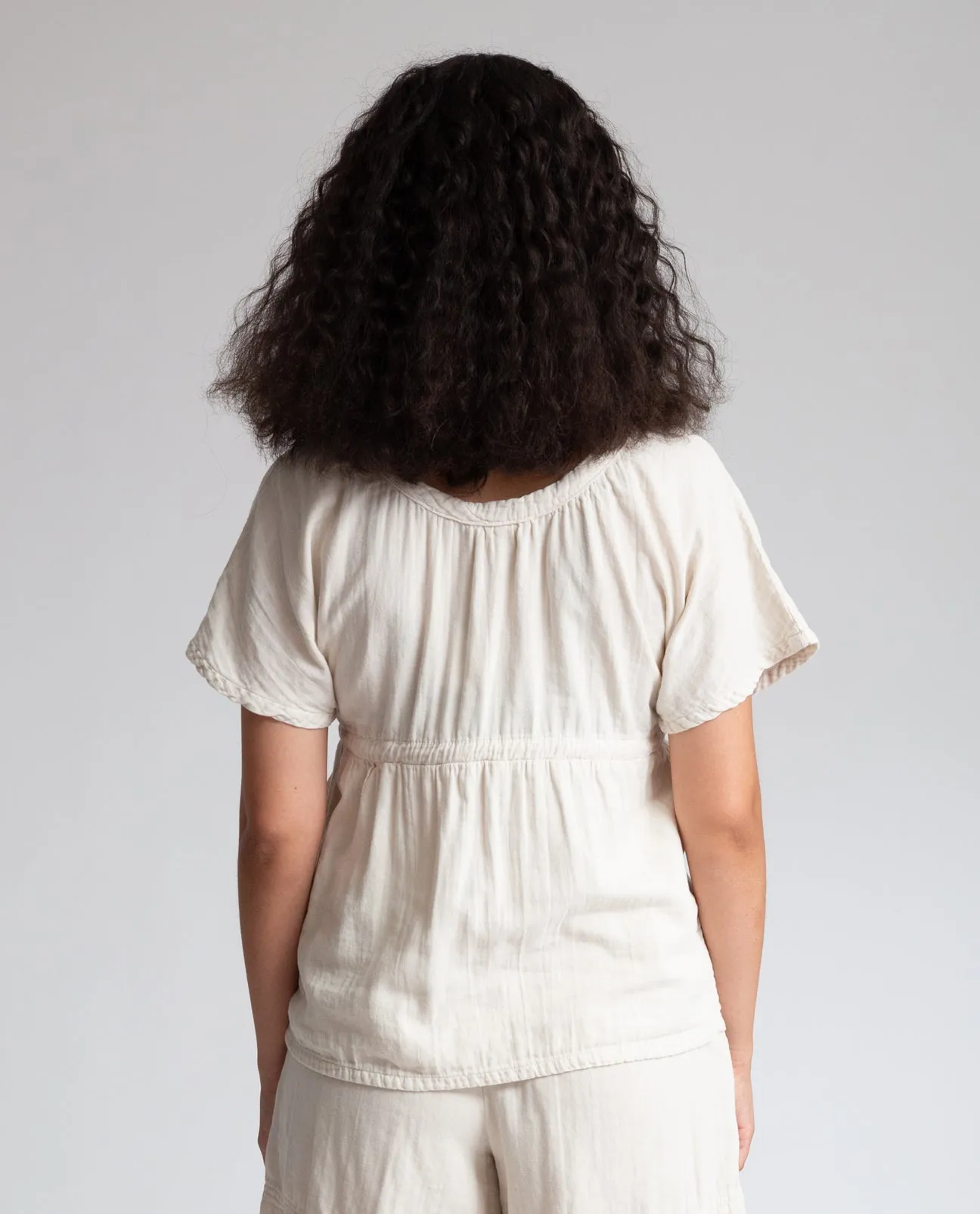 Imogen Organic Cotton Top In Bone