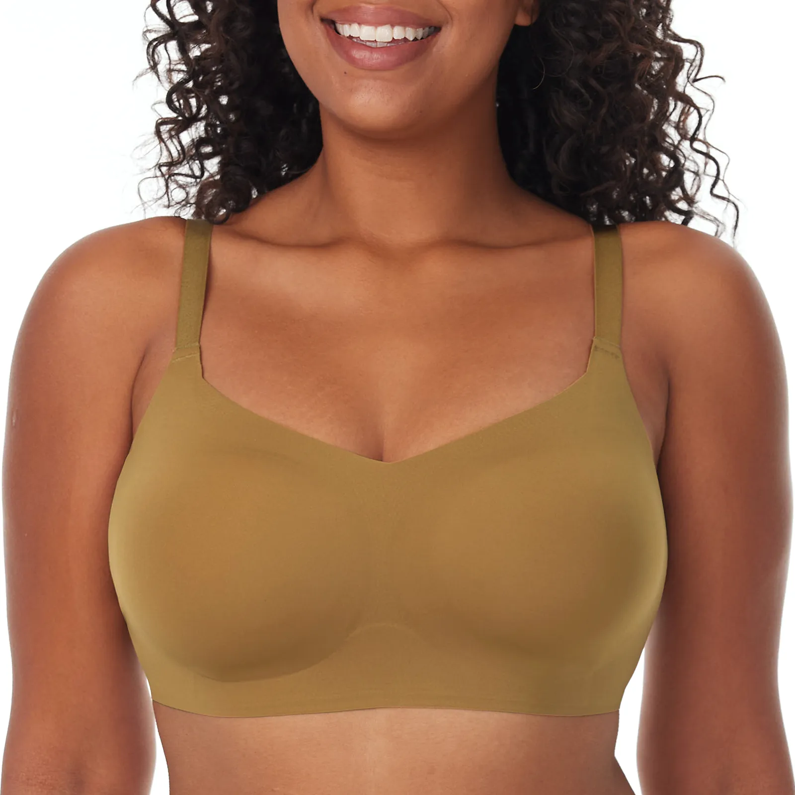 Invisible Square Neckline Comfort Wireless Everyday Bras