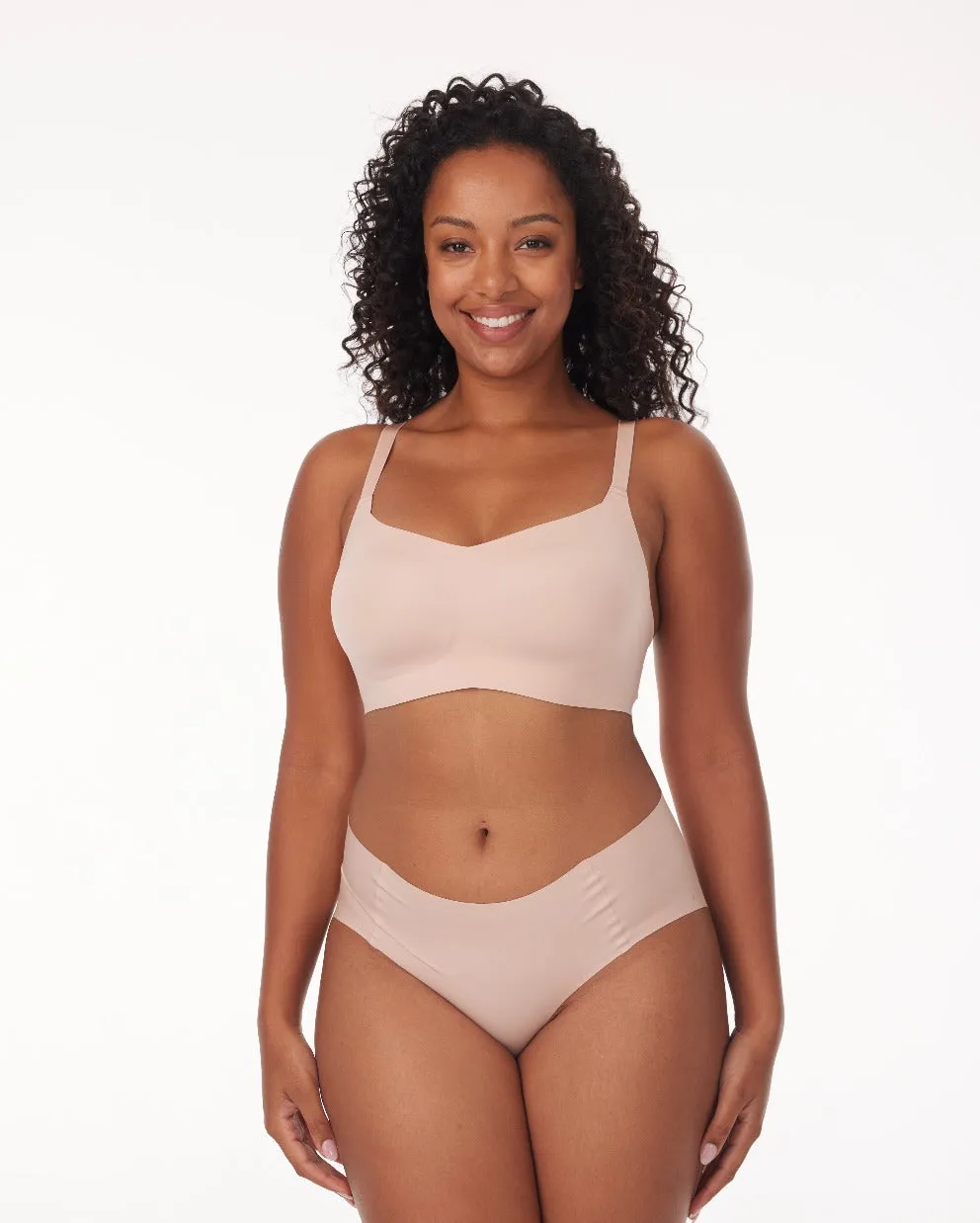 Invisible Square Neckline Comfort Wireless Everyday Bras