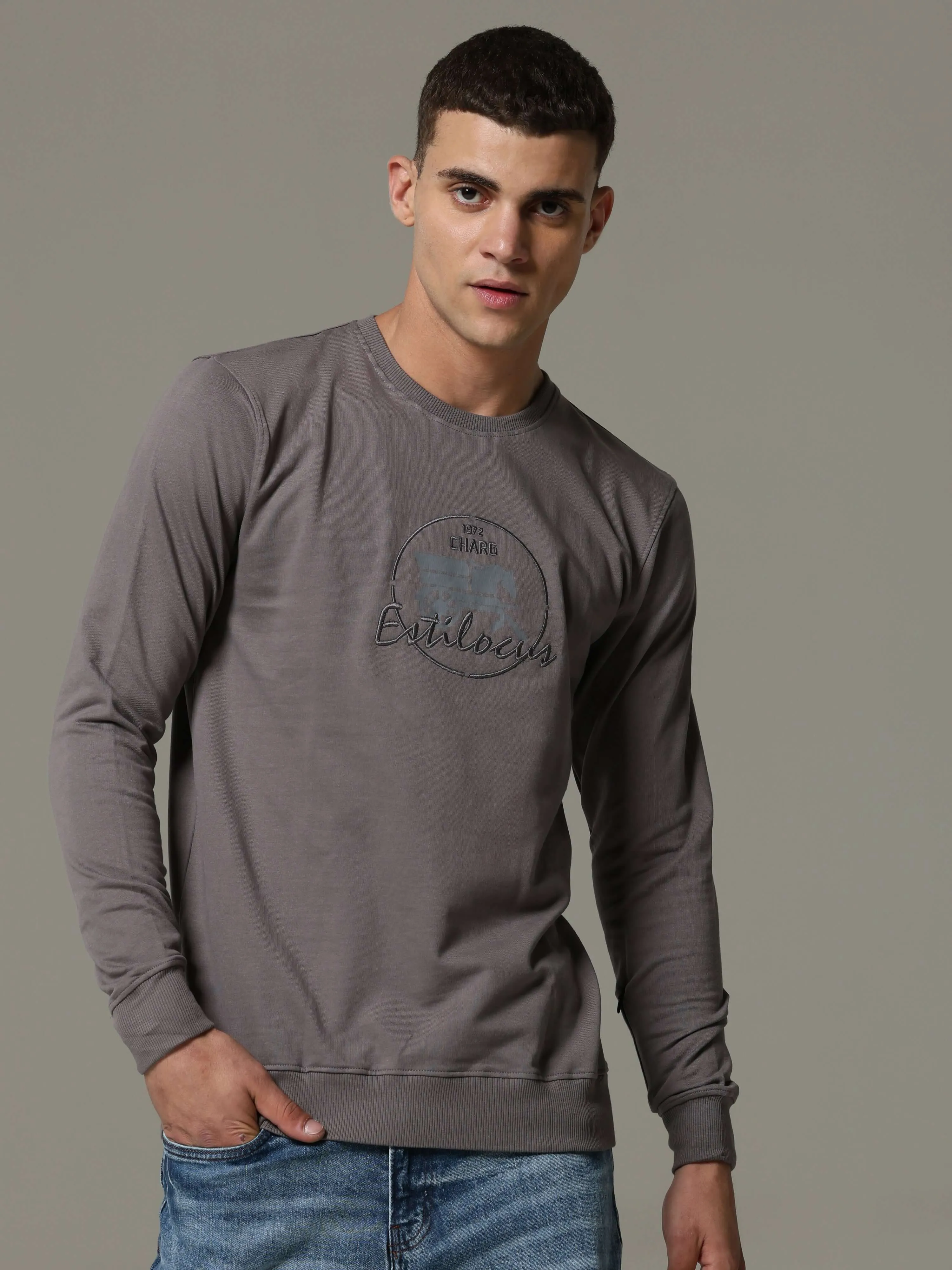 Invisible Steel Grey Sweat Shirt