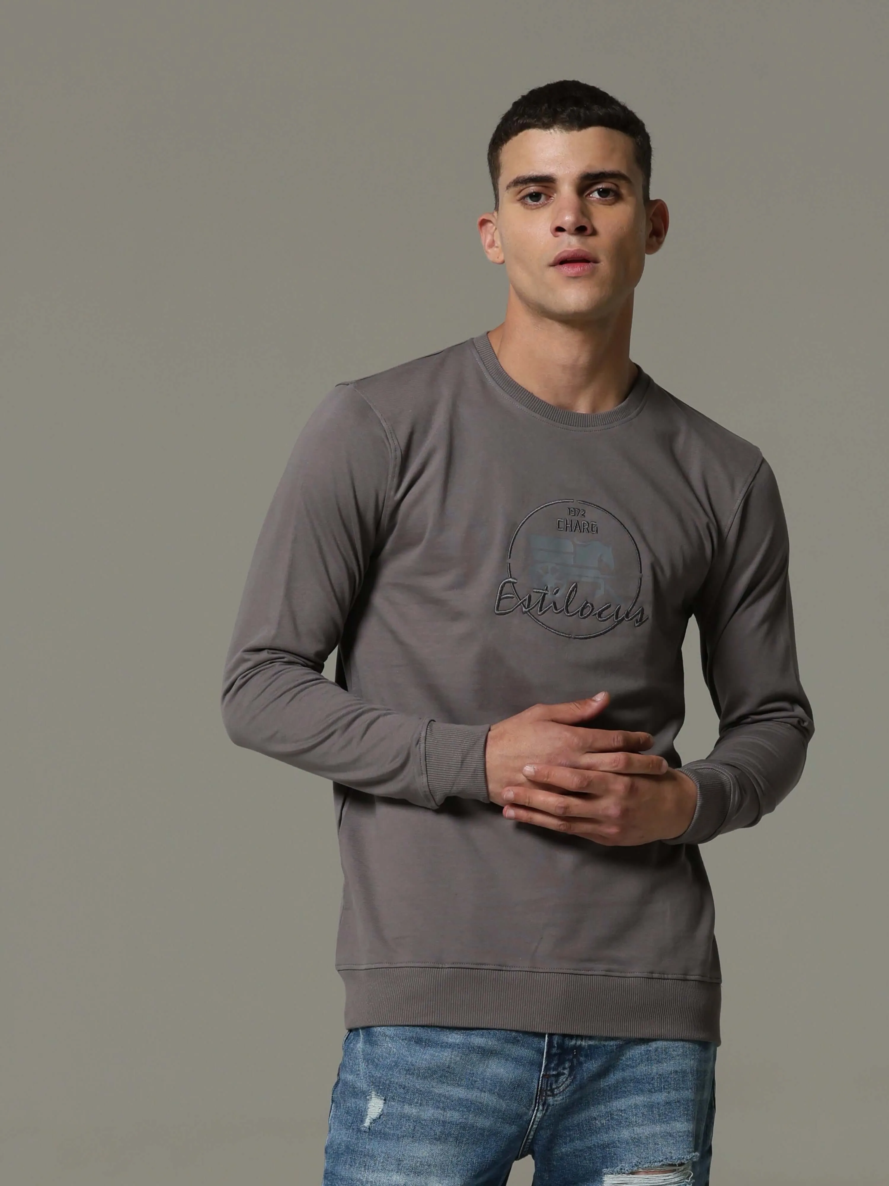 Invisible Steel Grey Sweat Shirt