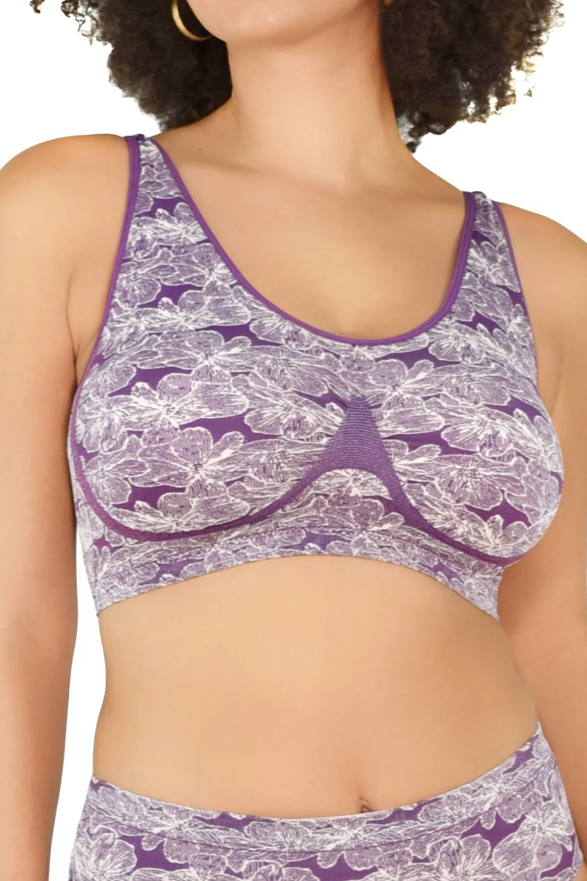 Jacquard Ahh Bra® with Padded Adjustable Straps