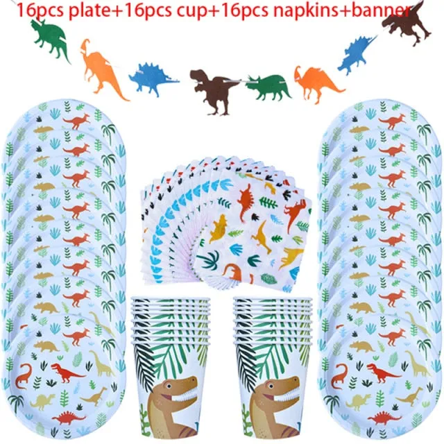 Jungle Safari Birthday Party Disposable Tableware Set