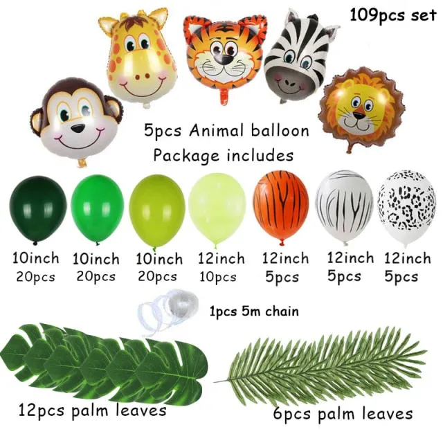 Jungle Safari Birthday Party Disposable Tableware Set