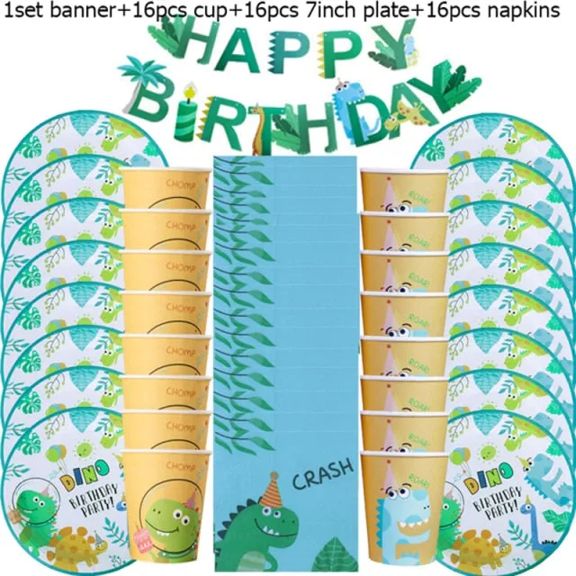 Jungle Safari Birthday Party Disposable Tableware Set