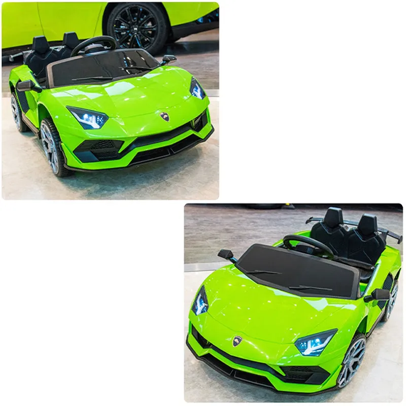 Kids Electric Sports Car Lamborghini rechargeable remote-controlled music-playing, with lights multifunctional toy perfect gift for boys girls