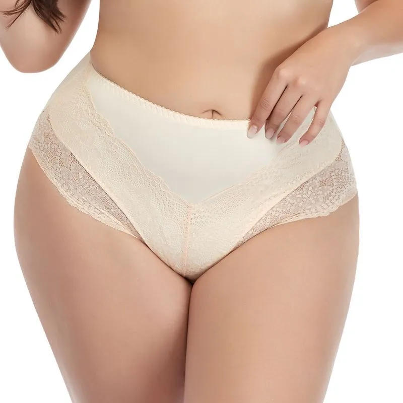 Lace Seamless Mid-rise Briefs For Comfort