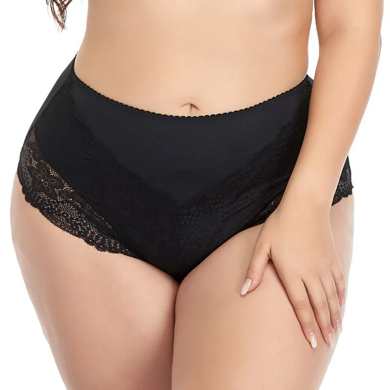 Lace Seamless Mid-rise Briefs For Comfort