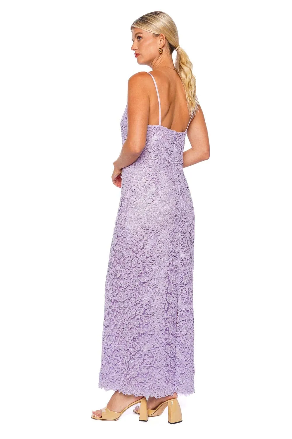 Lilac Lace Column Gown