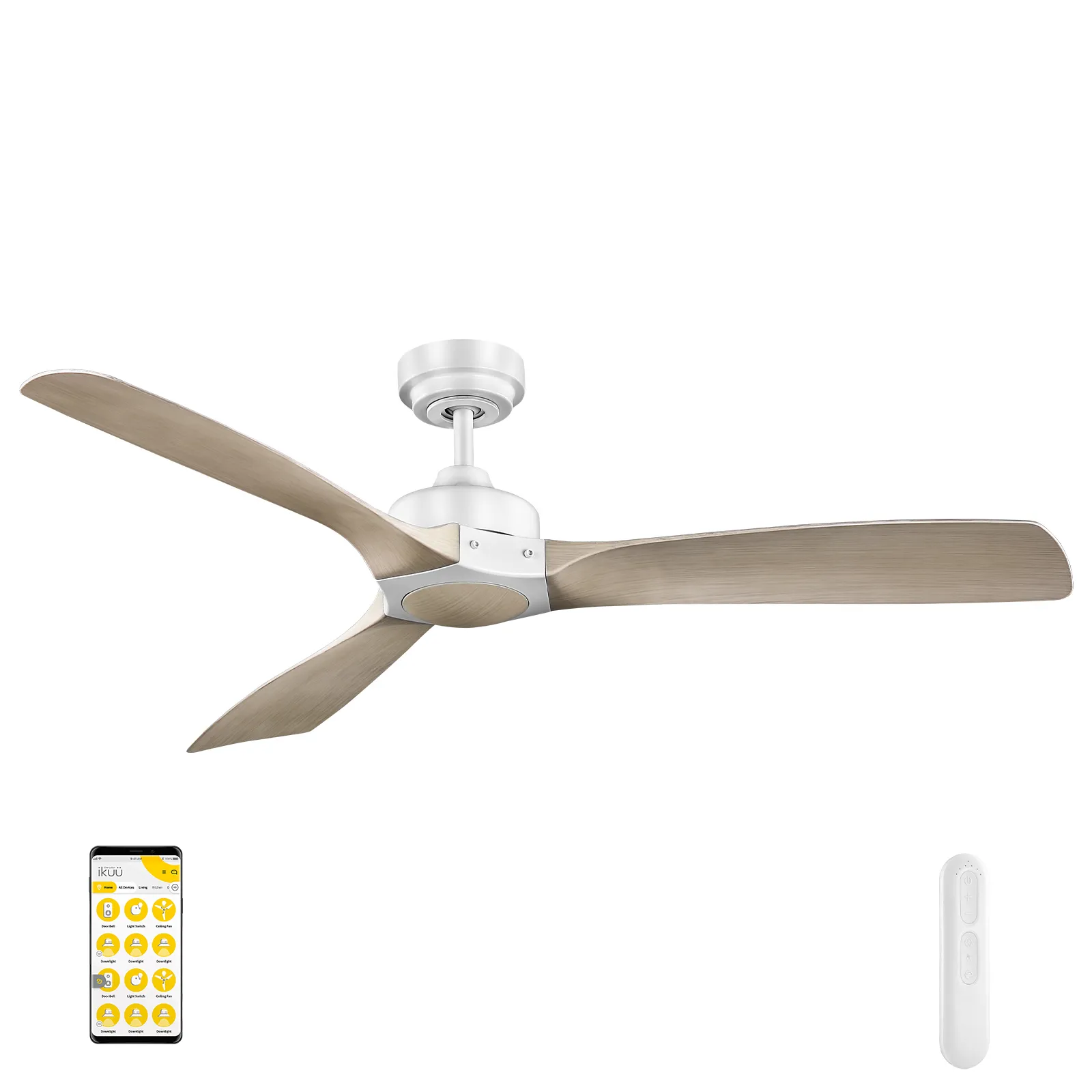 Minota 132cm DC Ikuü Smart Wi-Fi Ceiling Fans with Remote