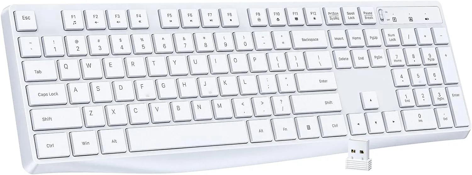 MK98 Wireless Keyboard, 2.4G Ergonomic Wireless Computer Keyboard-PC298