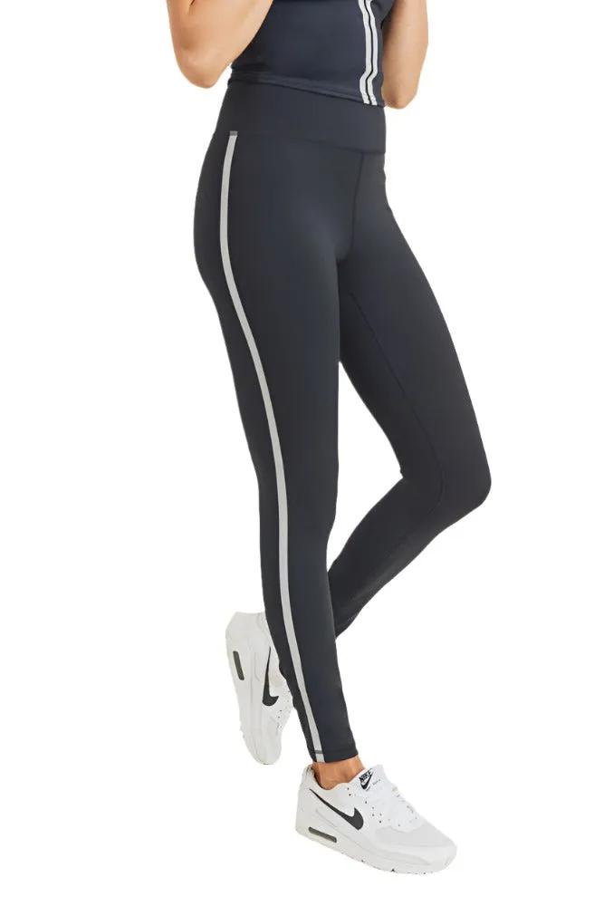 Mono B Side Line Reflective Leggings and Plus APH2924