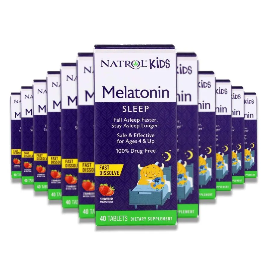 Natrol - Kids Melatonin, Fast Dissolve - 1 mg 40 Tablets - 12 Pack