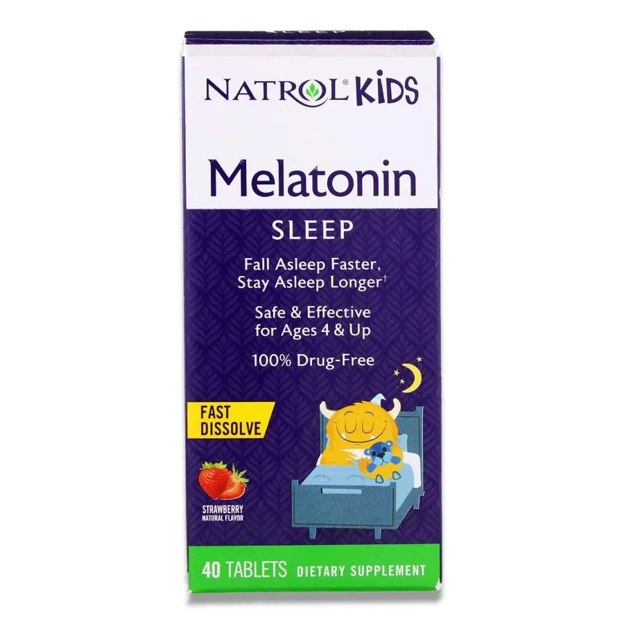 Natrol - Kids Melatonin, Fast Dissolve - 1 mg 40 Tablets - 12 Pack