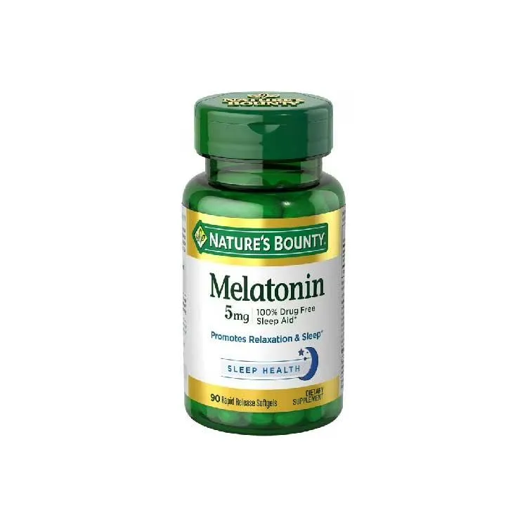 Nature's Bounty Melatonin 5 mg  -90 Rapid Release Softgels- 12 Pack