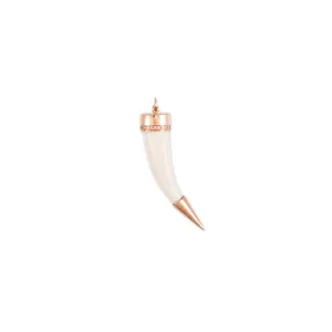 PAVE BONE TUSK GOLD TIP CHARM