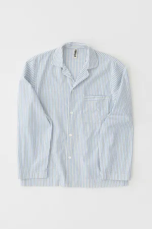 Poplin Pyjama Shirt Placid Blue Stripes