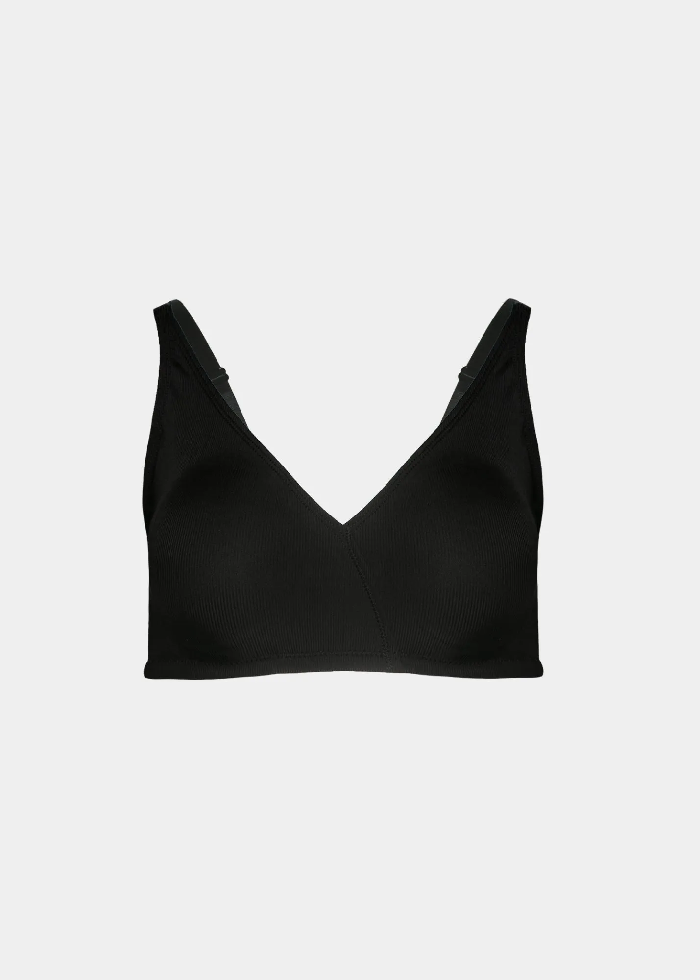 Ribbed Knit Surplice Front Bra