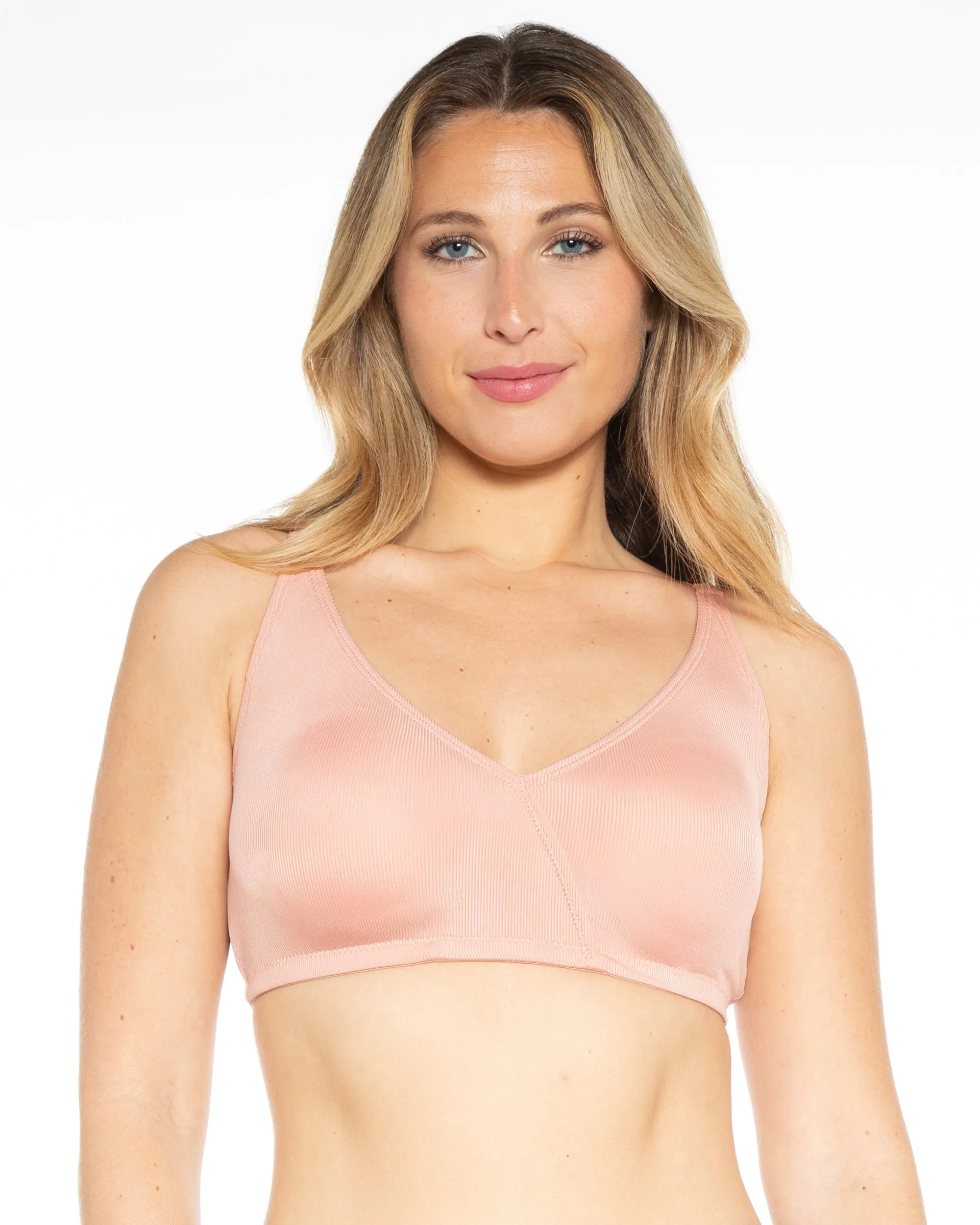 Ribbed Knit Surplice Front Bra