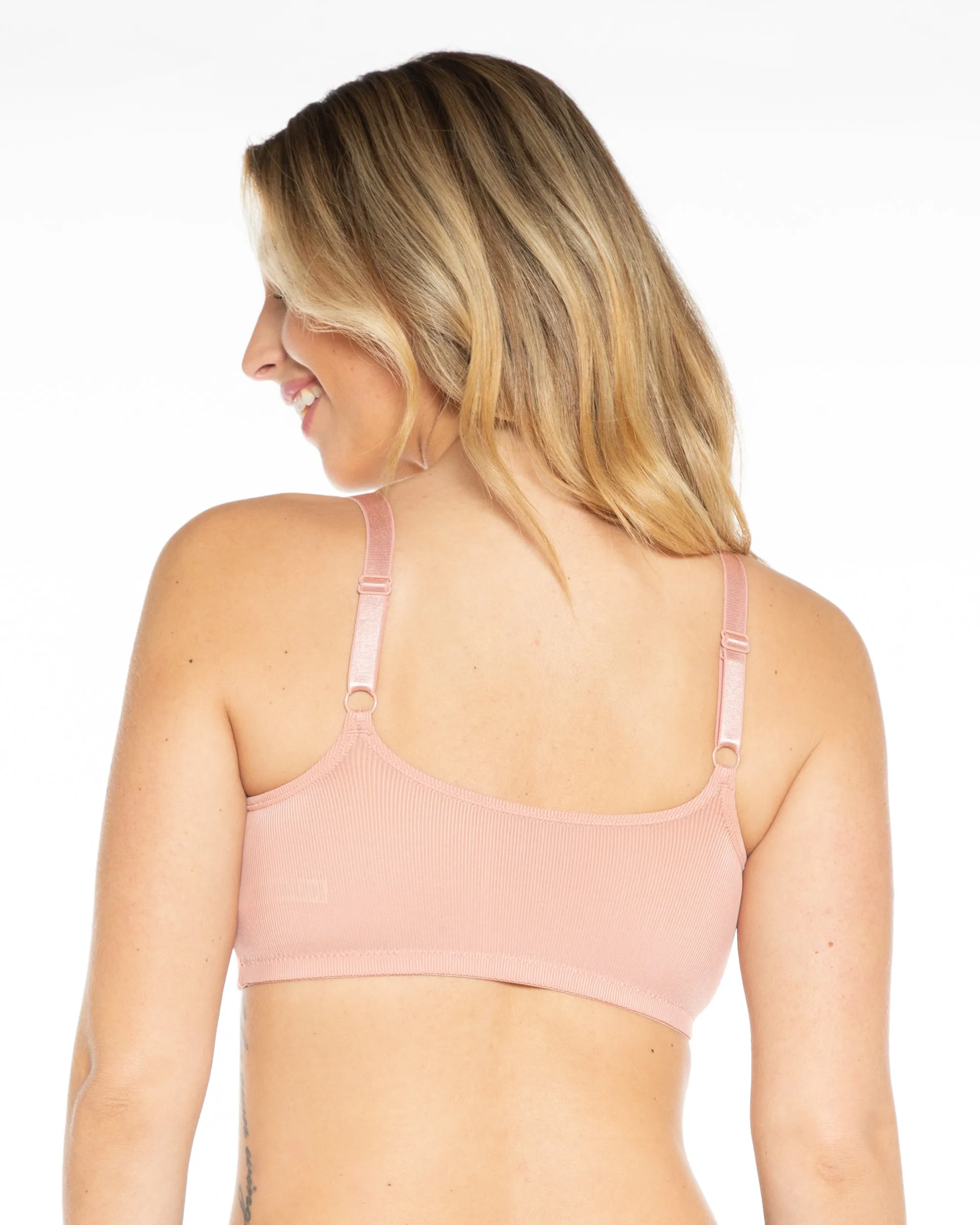 Ribbed Knit Surplice Front Bra