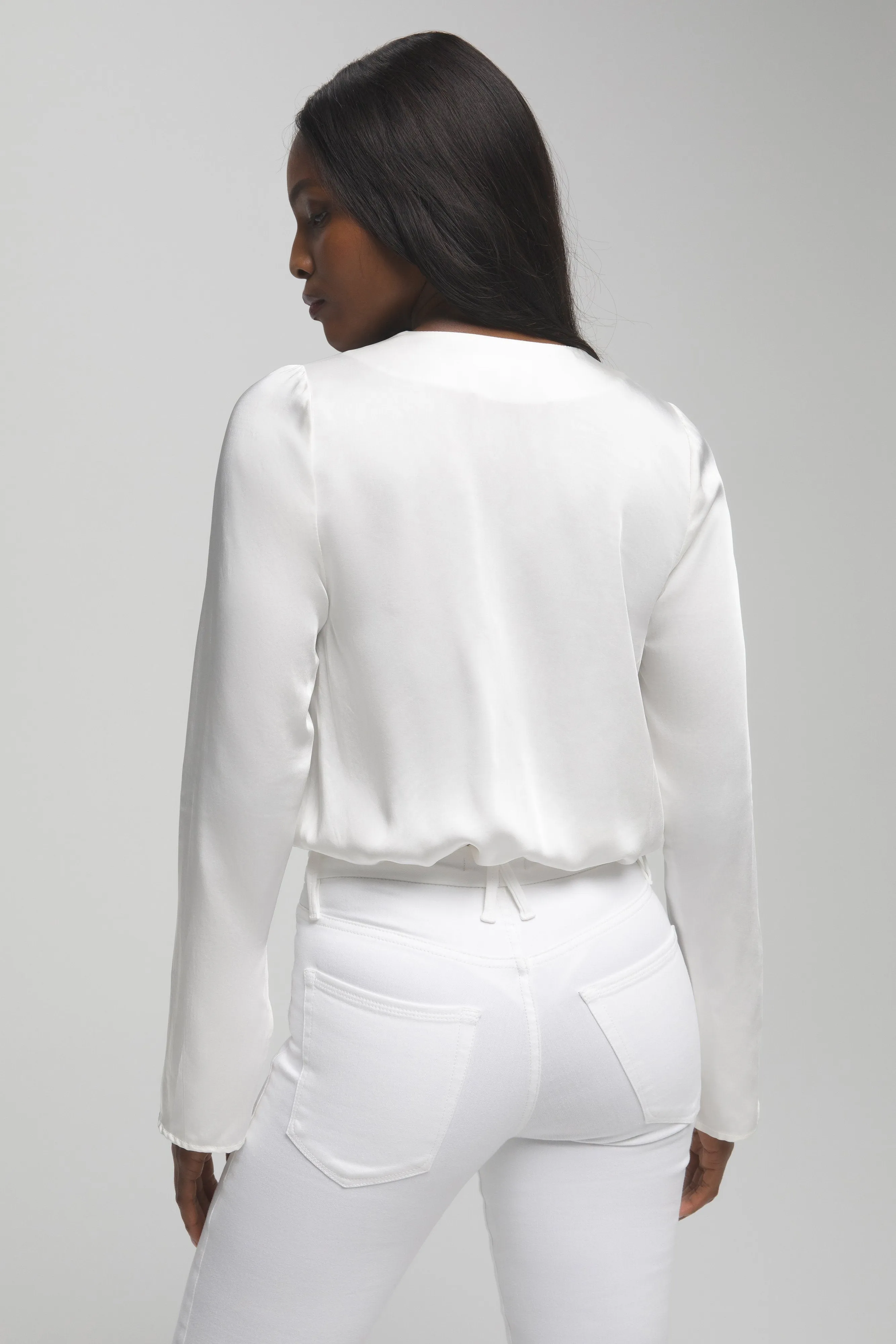 SATIN WRAP BODY | IVORY001