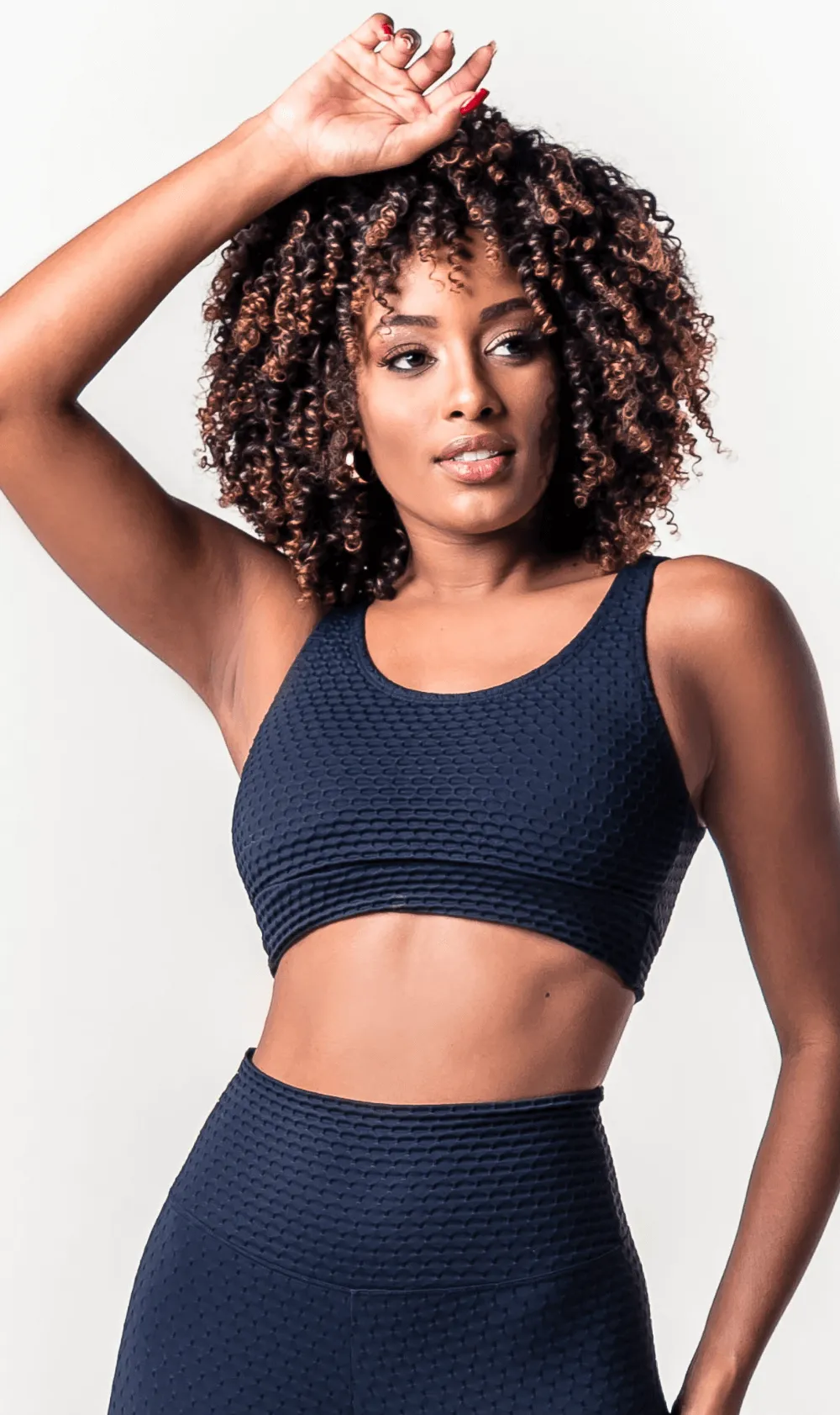 Sport Bra Textured Power Jakar Black