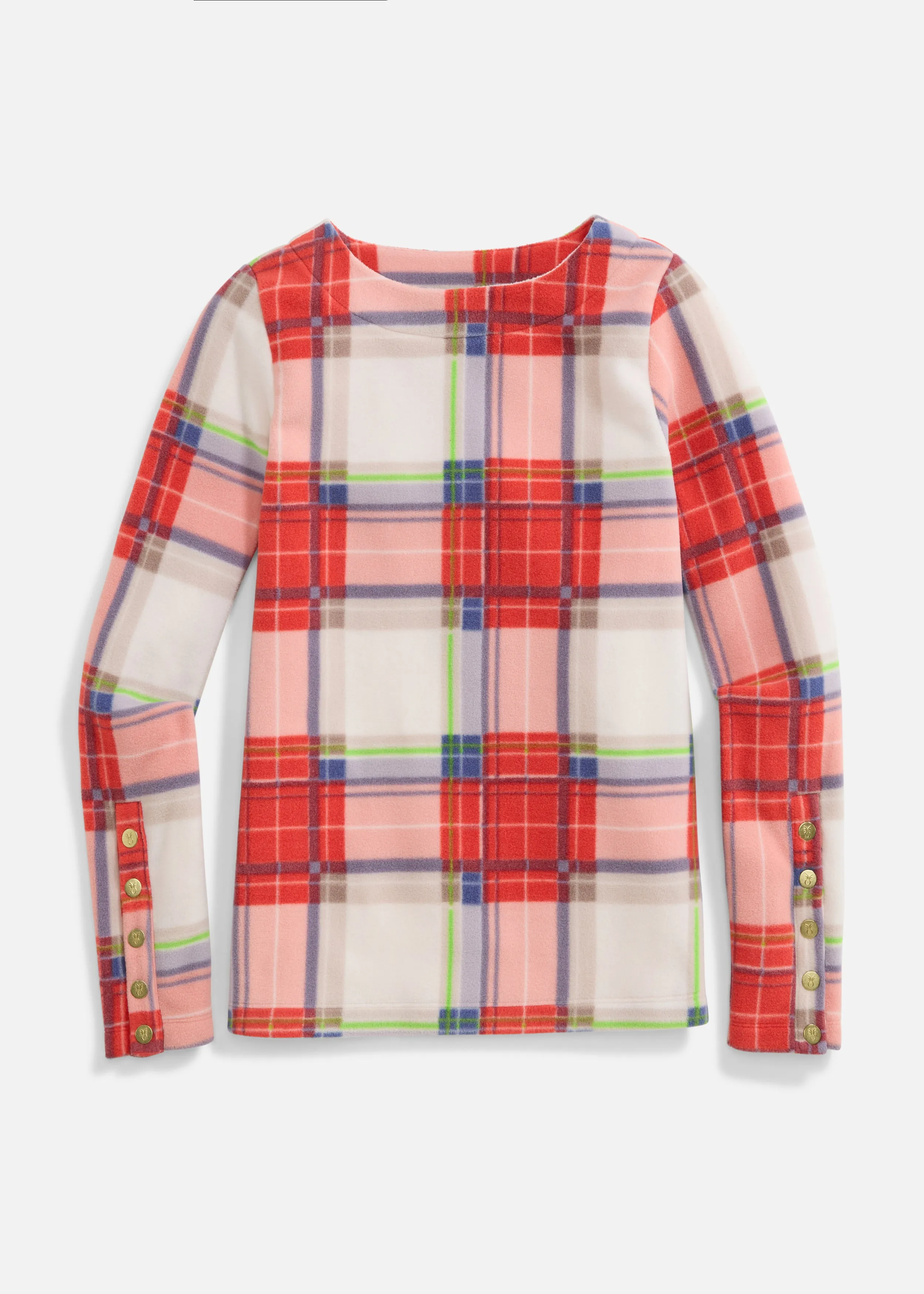 Sun Valley Snap Tee in Vello Fleece (Fall Tartan)